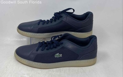 Lacoste Mens Endliner Blue Round Toe Low Top Lace-Up Sneaker Shoes Size 12