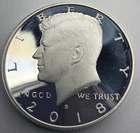 2018 S PROOF SILVER KENNEDY HALF DOLLAR M36