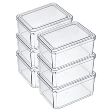 Fridge Food Storage Containers Set 6PCS, Stackable Fresh Fruit Produce Saver