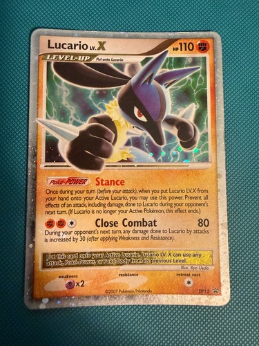 POKEMON LUCARIO LV.X DIAMOND AND PEARL BLACK STAR PROMO DP12 MP