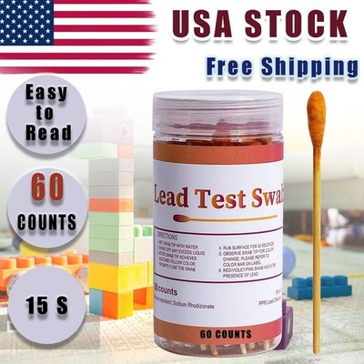 MERYDI-Lead Test Swab Kit (60 Rapid Home Testing Swabs)For Painted, Dishes, Toys