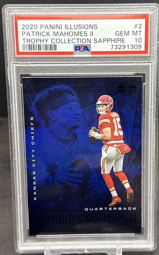 2020 Illusions Patrick Mahomes II #2 Trophy Collection Sapphire PSA 10 Chief DL1