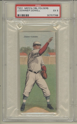 #ad 1911 T201 Mecca J. Downs Odwell Columbus Senators PSA 5 $200.00