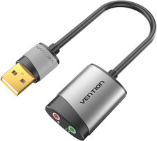 USB Audio Adapter - USB External Stereo Sound Card to 3.5Mm Headphone and Micro