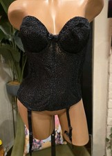 Victoria Secret Bustier Corset Gold Edition 34C Black