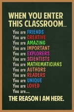 When You Enter This Classroom Educational Rules Laminated Poster 24x36