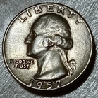 1957 P  Washington Quarter - 90% Silver, 69 Year-Old Coin