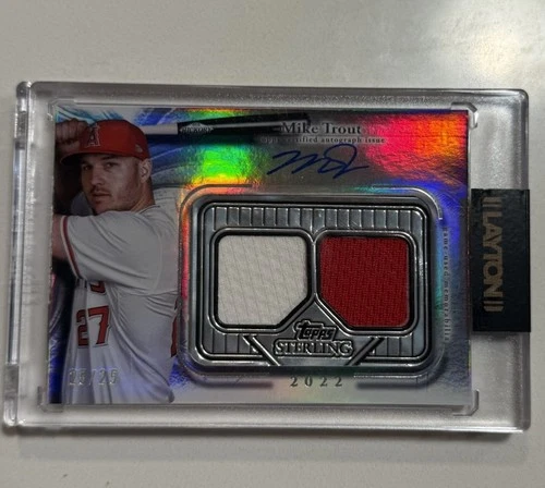 2024 Topps Sterling Mike Trout Sterling Seaons Dual Patch Auto #/25 - Angels