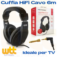 Cuffie TV Per Anziani Con Cavo Da 6 Metri 