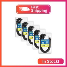 Large Zip Ties Heavy Duty Outdoor 48 inch 125 Pack , Heavy Duty Zip Ties 250 lb