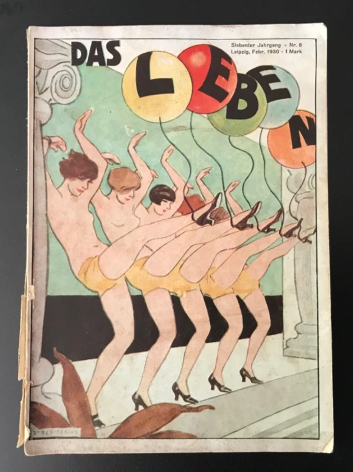Zeitschrift Das Leben 7.Jahrgang 1930 Nr.8, Umschlag Desiderius, illustriert - Bild 1 von 4