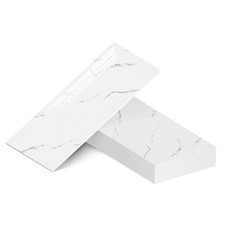 23.6"x11.8" Waterproof Marble Peel and Stick Wall Panels Marble 10 Pack White