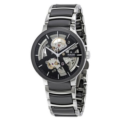 Rado Centrix Automatic Black Skelton Dial Watch (R30178152)