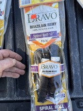 Model Model Bravo Brazilian Remy Human Hair Bohemian Curl Weft 12in F1B/30