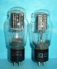 2 RCA 2A3 Tubes Black Plate Snubbers Dual D Getters Matched Tests