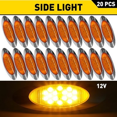 20X 6.5'' LED Trailers Lorries Flatbeds Truck Side Marker Clearance Light LED EPM