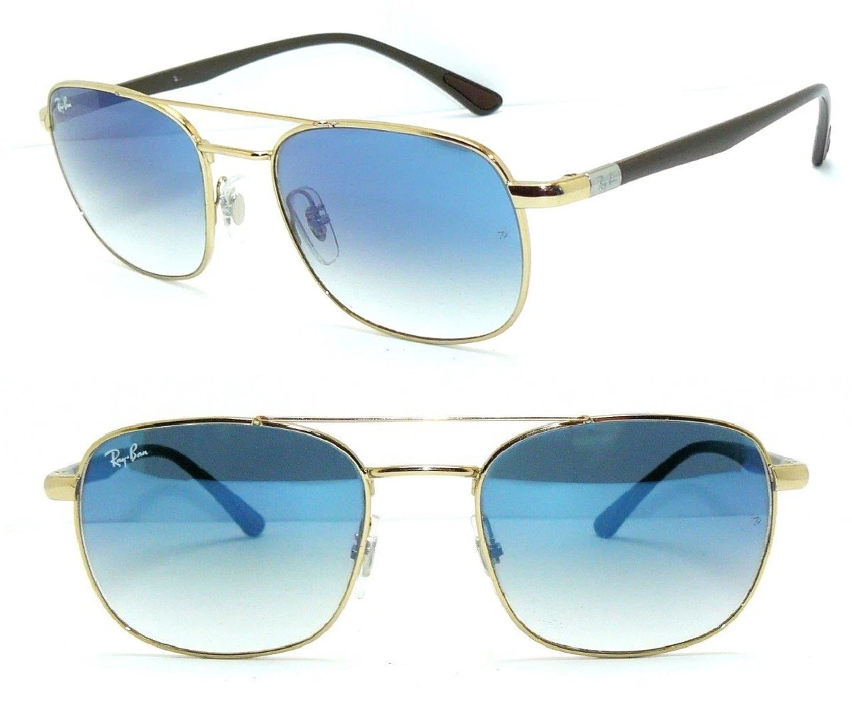 Ray Ban Sonnenbrille GOLD BLAU RB 3670 MARSHAL 3648 PILOT BRILLE META ETUI 3707