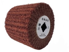 Rullo Spazzola Lamellare Abrasivo 120x100 MM Per Satinatrice Satinare Grana 120