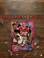 Topps 2025 Bowman University Chrome Ty Simpson Pink Lava Refractor #151 Alabama