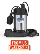 AQUASTRONG SES050P 1/2 HP Sump Pump Stainless Steel, 3450 GPH NEW