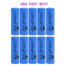 NEW 10 PCS Batter.y 3.7V Rechargeable Batter.y 18mm*65mm Batter.y USA FAST SHIP