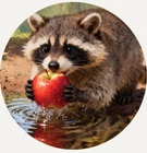 Hayleybug 1/10th oz The Apple Heist Raccoon Silver Round