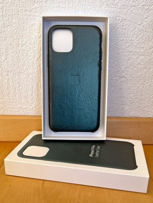 Original Apple Leder Case / Hülle fuer iPhone 11 Pro   Forest Green - mit OVP