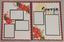 CTMH Summer Scrapbooking Layouts - 8.5 X 11 double set of 2 - ScrapAttic