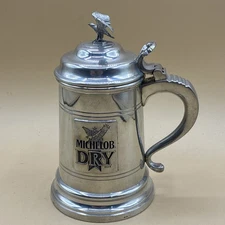 Vintage Michelob Dry Handmade Eagle Pewter Stein By Shirley Robertson