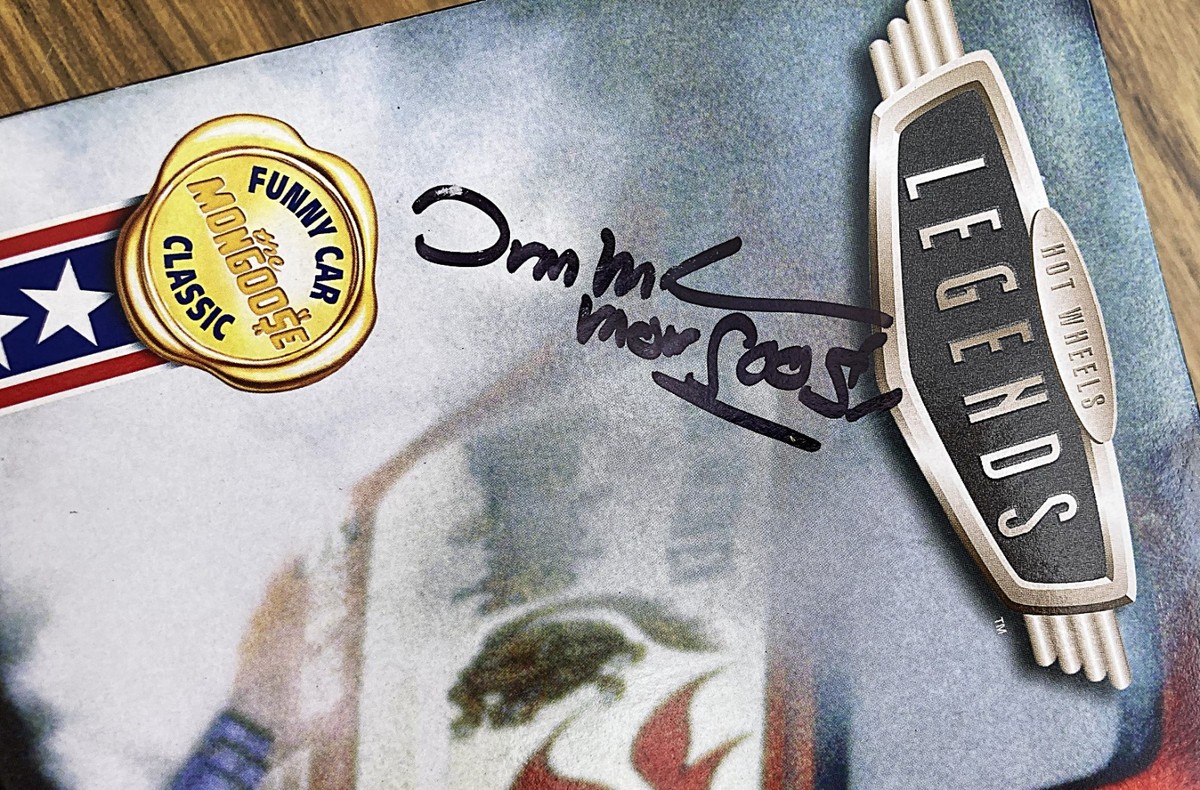 HOT WHEELS LEGENDS SIGNED TOM McEWEN MONGOOSE 1970 DUSTER 2-Car