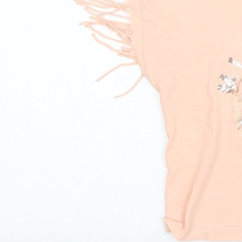 F&F Girls Pink Cotton blend T-Shirt Size 9-10 Years - Picture 12 of 12