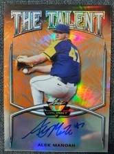 Alek Manoah 2019 Leaf The Talent Orange Auto 35/35 Blue Jays Rookie Card Mint!