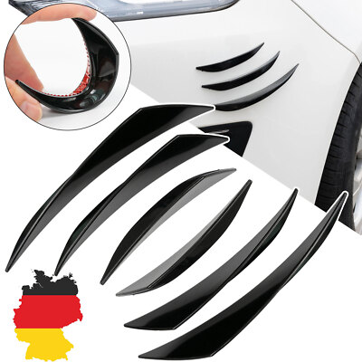 Auto Front Stoßstange Universal Flaps Spoiler Splitter Flügel Frontlippe,Schwarz