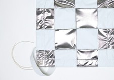 CANVAS GRIP 8' X 8' Silver  White Checkerboard - Overhead