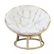 Poltrona Papasan Rattan Vimini Naturale Poltrone Retrò Giardino Esterno Interno