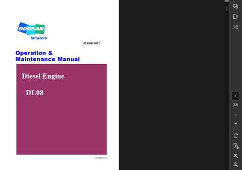DOOSAN-DAEWOO DL300 WHEEL LOADER OPERATORS SERVICE ENGINE REPAIR MANUAL PDF USB - Picture 3 of 5