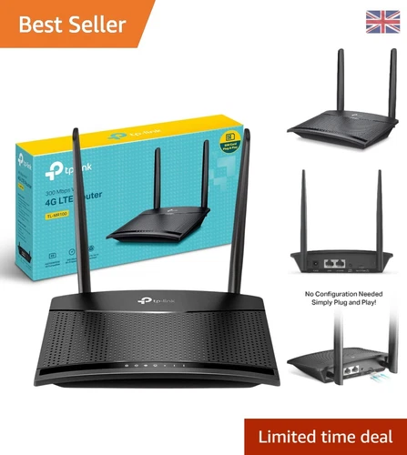 TL-MR100 4G LTE Wireless Router - Perfect for Smart Homes with 32 Device Support