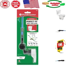 Adjustable White Toilet Lever for Quick Bathroom Upgrade - Fits Most Models