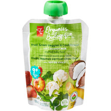 6-Pack PC Organics Fruit, Green Veggies and Cauliflower Baby Food