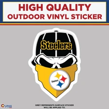 Steelers Skull and Mask, High Quality Vinyl Stickers