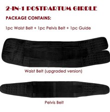 2  in 1 Postpartum Support Recovery Belly Wrap Waist/Pelvis Belt Body Shaper