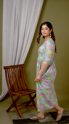 open lace back dress Maternity Anika Anarkali Set