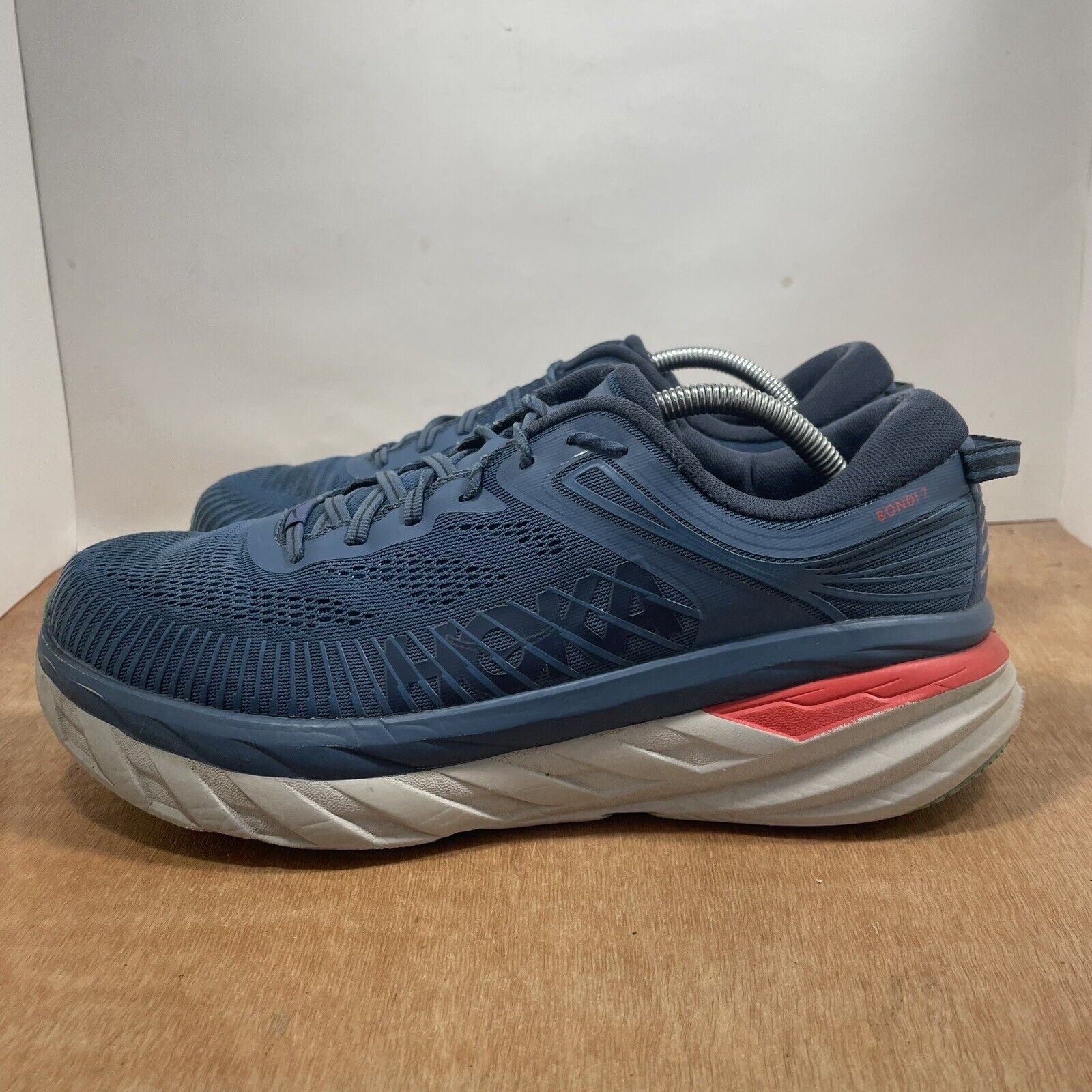 Hoka One One Bondi 7 Men Size 11 2E Wide Blue Running Shoes Sneakers | eBay