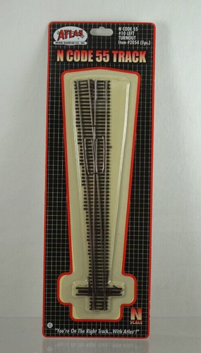 Rail Atlas Code 55 N - Voie Courbe Nickel-argent, Attaches Marron, Pour Réseaux Ferroviaires Miniatures échelle 1:160