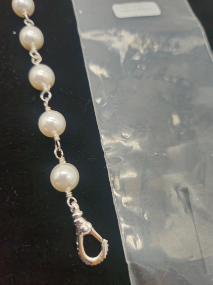 NUEVO CON ETIQUETAS Pulsera de Perlas Kameleon KBRVD17 Esterlina Sostiene 1 Jewelpop Talla Grande Foto 3 de 4
