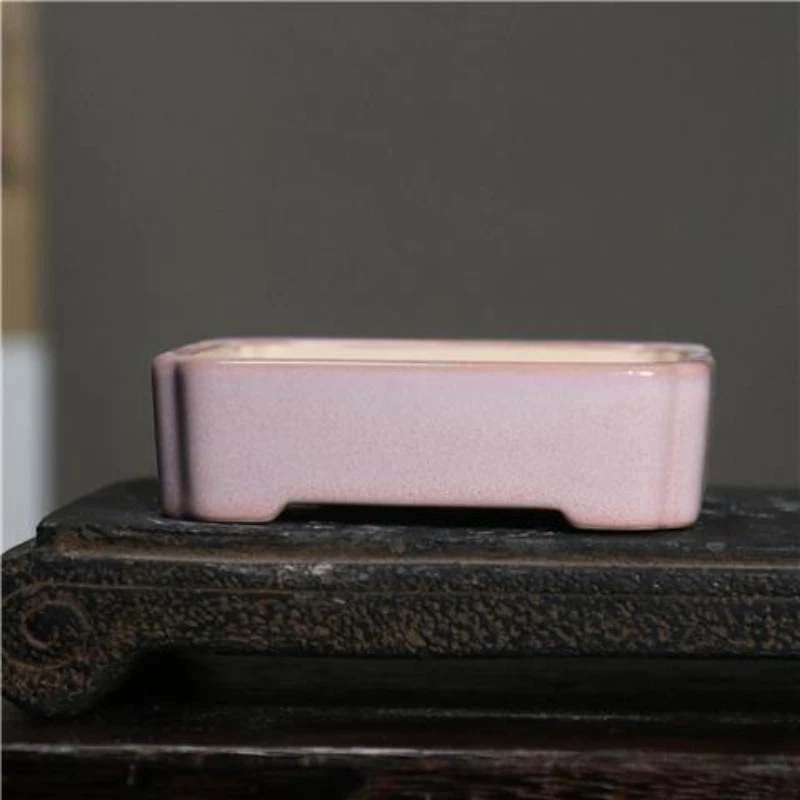 Chinese Purple Sand Pot Ceramic Bonsai Basin Rectangular Small Basin Flowerpot - Image 2 of 4