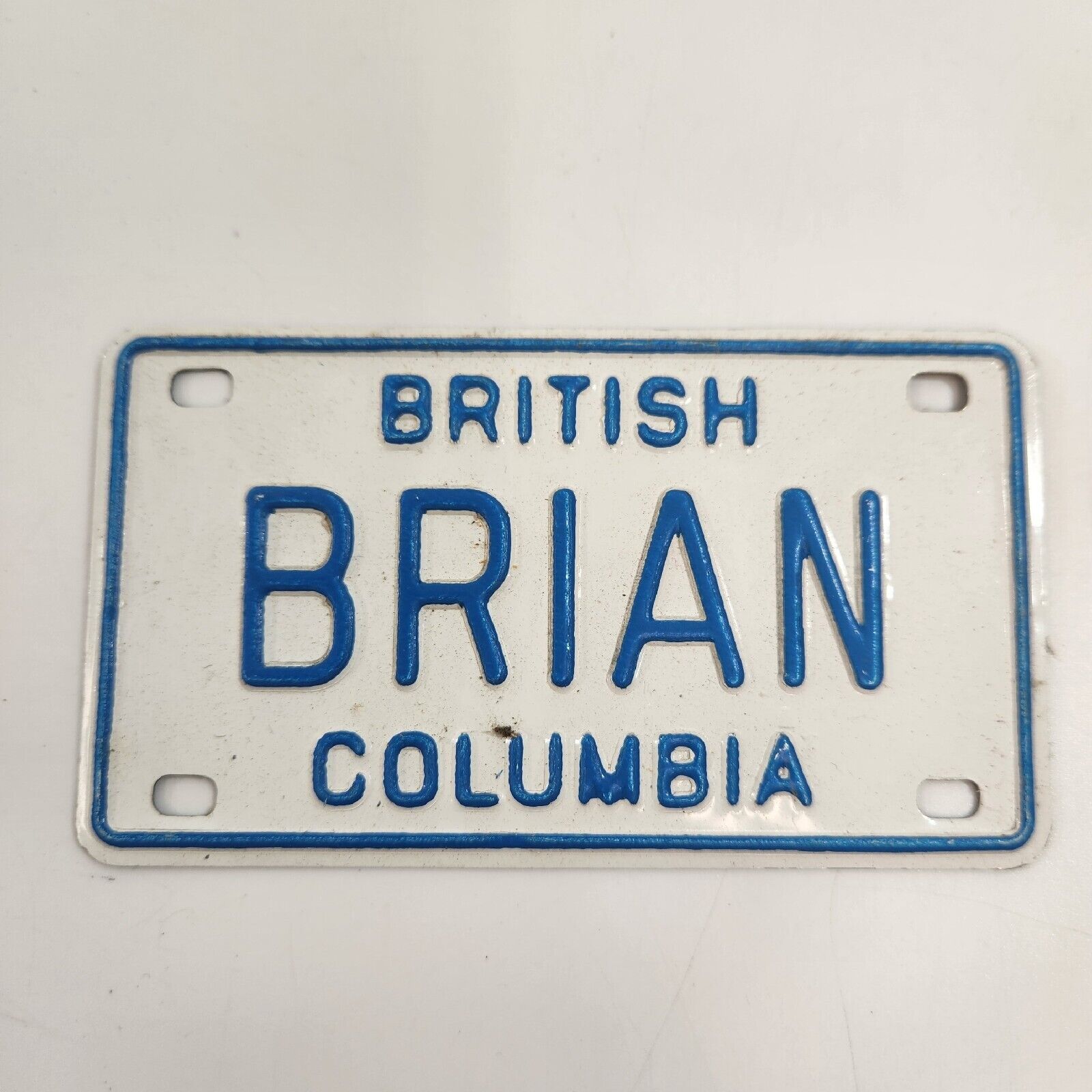 British Columbia Souvenir License Plate Miniature Bike BC Metal YOU PICK NAME