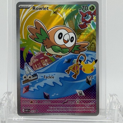 Pokemon TCG First Partner Rowlet #MEP043 Promo LP+