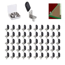 50 Pcs Shelf Support Pegs, 1/4 Inch 6.35mm Metal Shelf Pins for Wood Shelve...