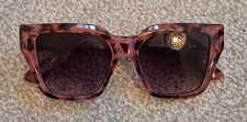 Image of Womens Ladies Accessorize pink tortoiseshell cat eye sunglasses